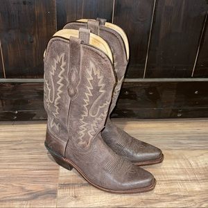 Old West Snip Tow Cowgirl Boots Size 7.5